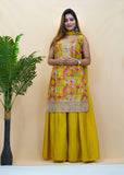 Yellow Zari Work Suit Set