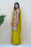 Yellow Zari Work Suit Set