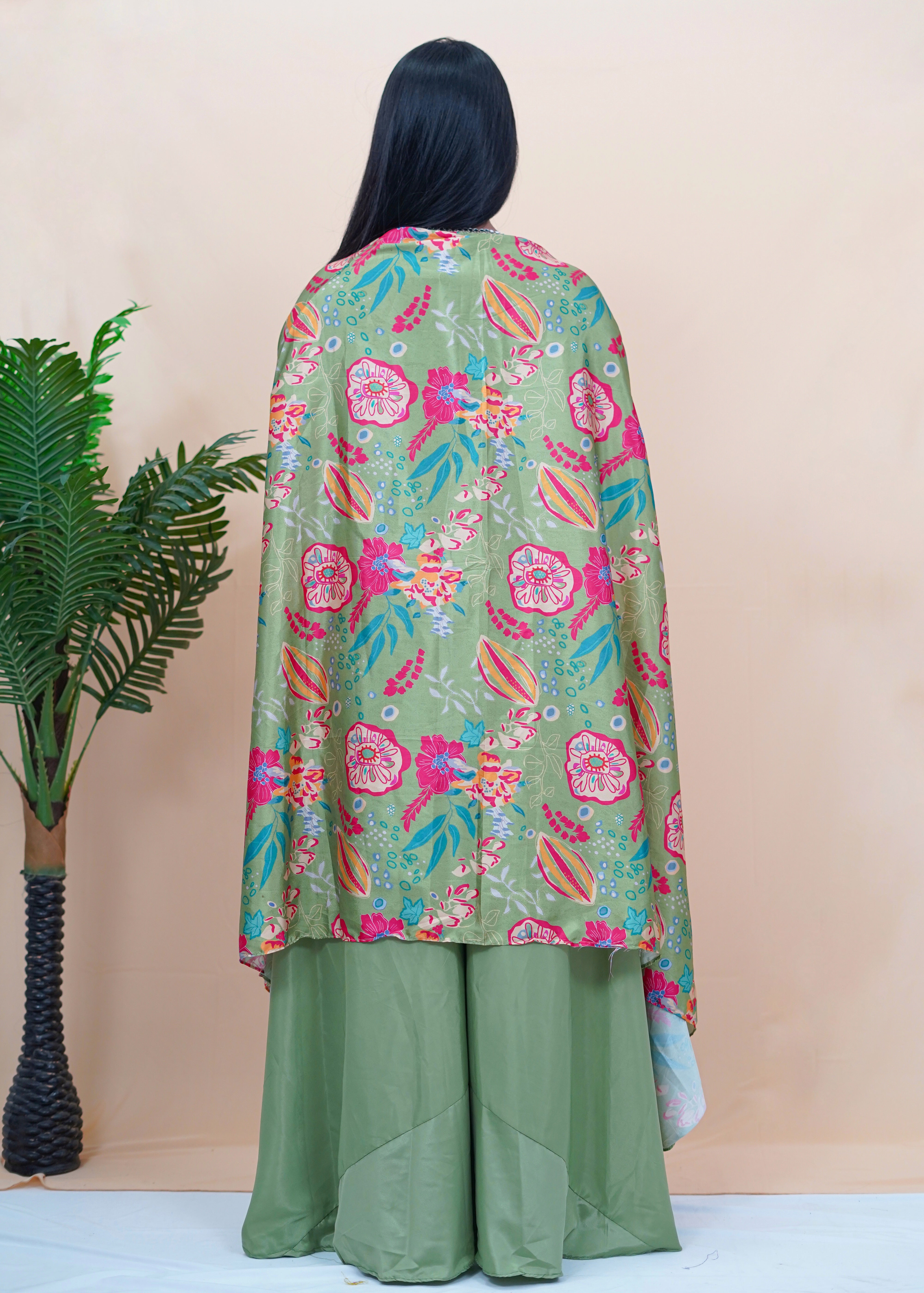 Olive Green Shrug Set