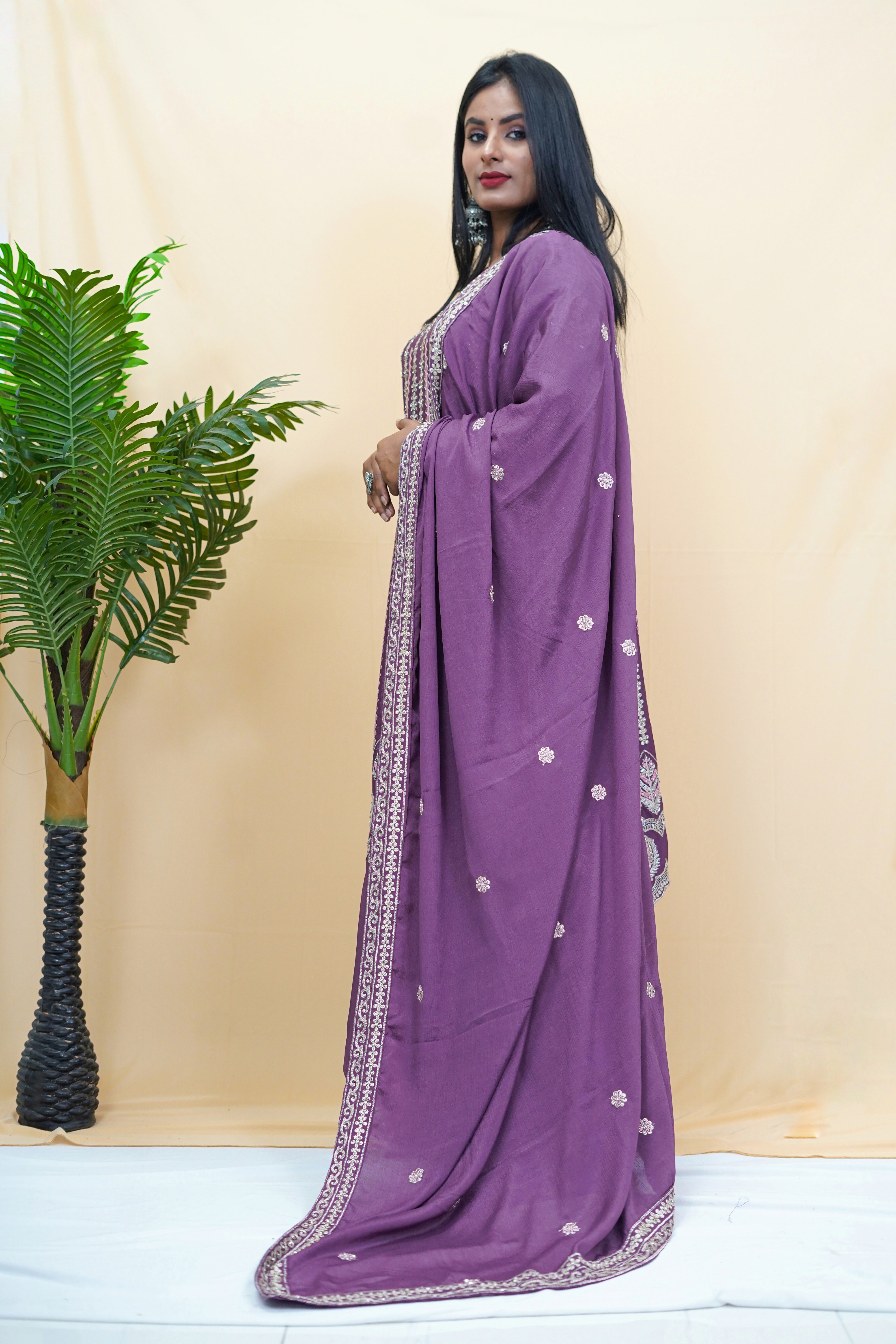Heavy Zari Work Partywear Sharara Set