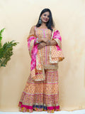 Multicolour Cotton Printed Sharara Set