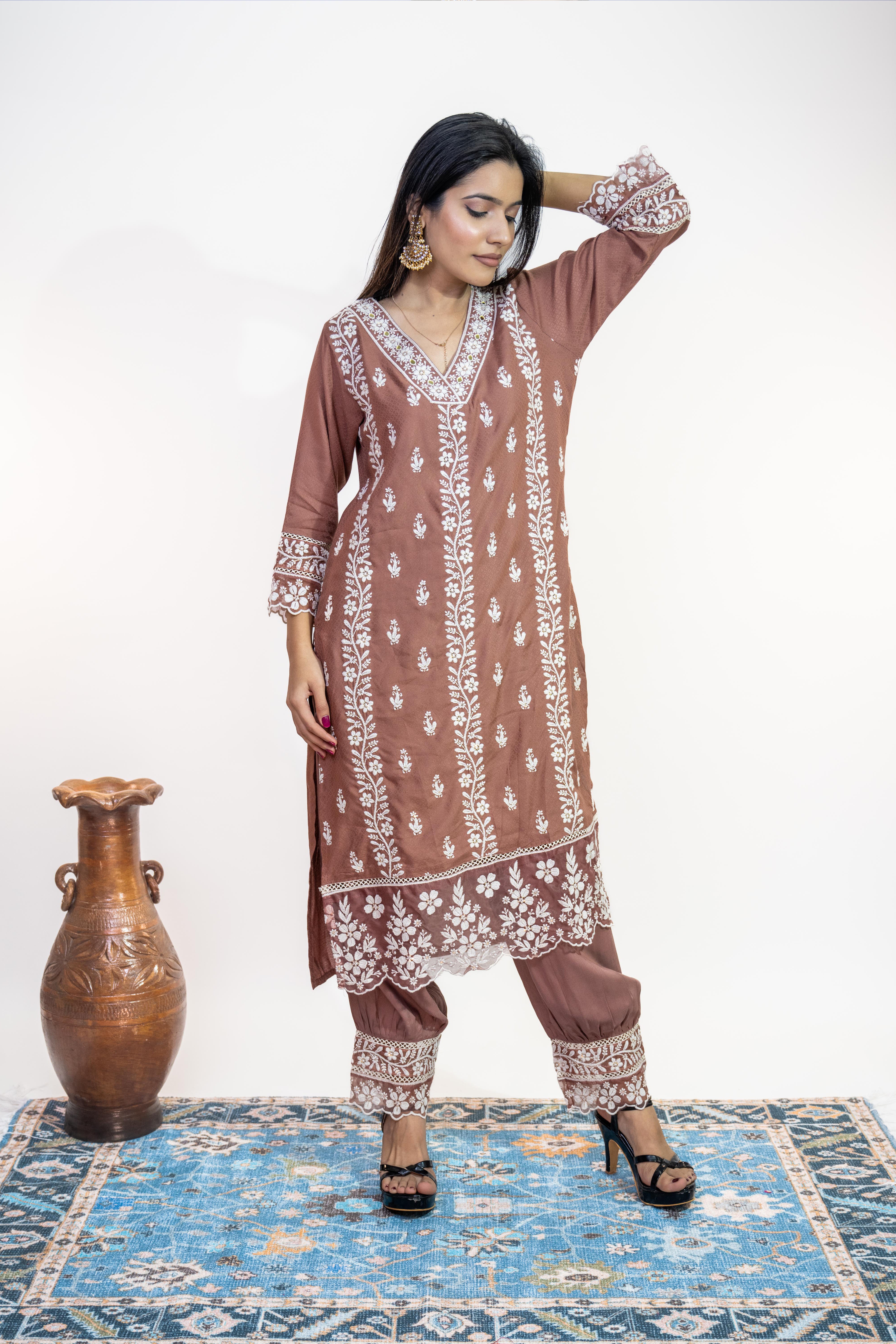 Mabisha Afgani Embellished Suit Set