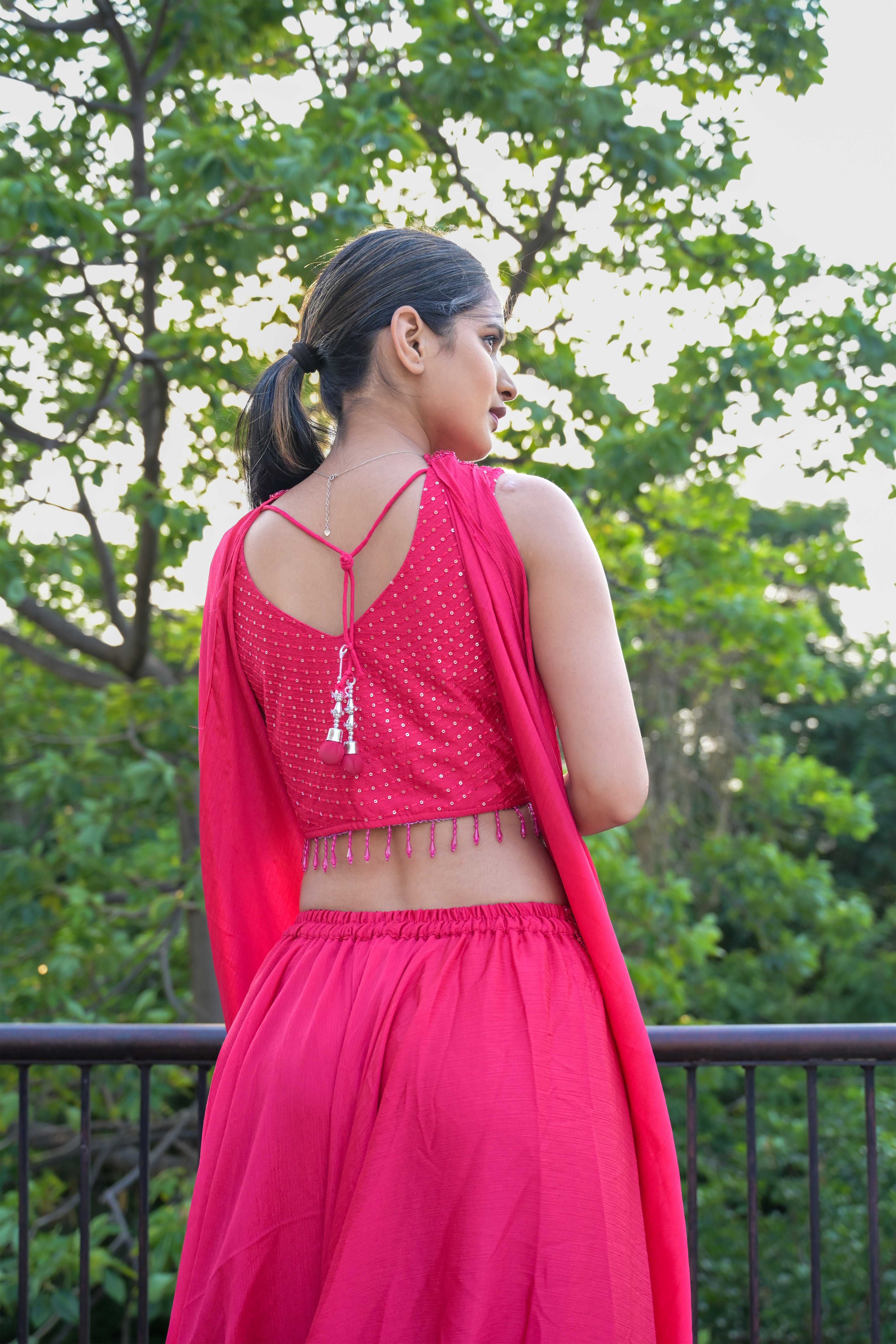 Sequence Pink Crop Top Set