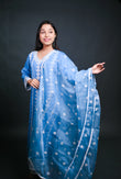 Chikenkari Style Kurta Set with Dupatta