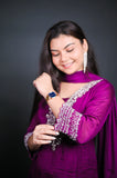 Royal Purple Embroidered Kurta Set with Dupatta