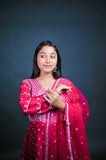 Crimson Pink Embroidered Sharara Set with Dupatta