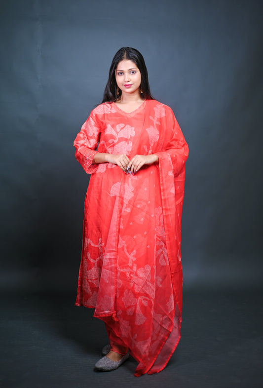 Rajvella Elegant Orange Suit Set