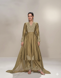 Elegant Premium Silk Embroidered Ensemble Suit Set