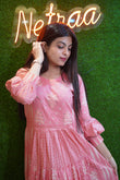 Cotton Crepe Peach Dress