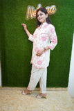 WHITE PINK FLORAL COTTON COORD