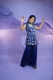 Sukoon Royal Blue Embroidered Suit