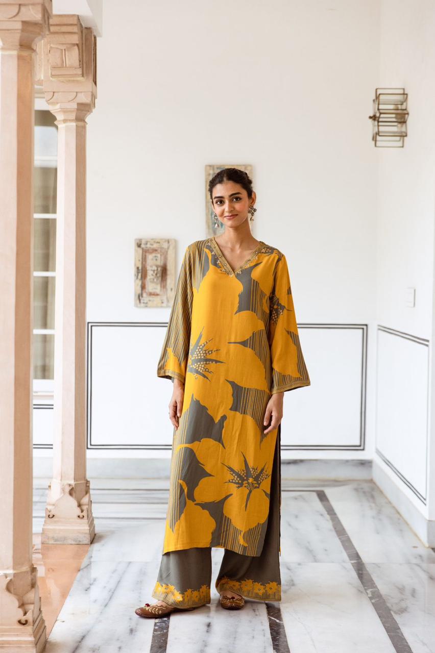 Digital Print with Handwork Palazzo Set