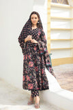 Netraa Black Printed Cotton Suit Set