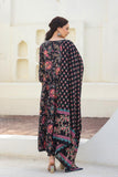 Netraa Black Printed Cotton Suit Set